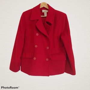 Laura Leigh Ltd Red Wool Cashmere Blend  Jacket 6